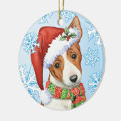 Happy Howliday Basenji Keramisch Ornament (Links)