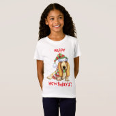 Happy Howliday Basset T-shirt (Voorkant volledig)
