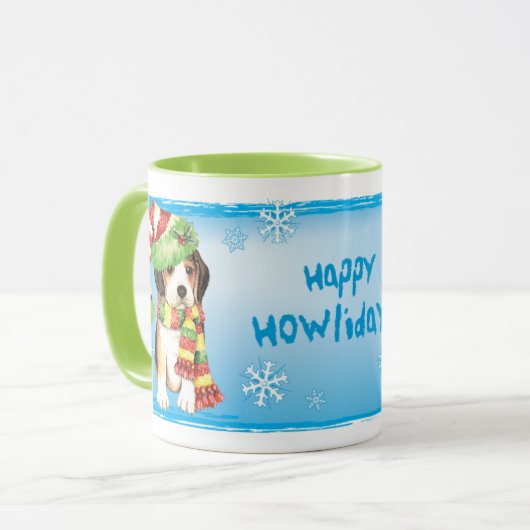 Happy Howliday Beagle Mok (Voorkant links)