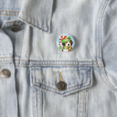 Happy Howliday Beagle Ronde Button 3,2 Cm (In situ)