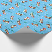 Happy Howliday Beardie Cadeaupapier (Hoek)