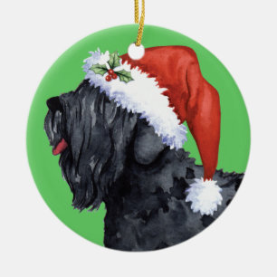 Happy Howliday Black Russische terrier Keramisch Ornament