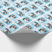 Happy Howliday Border Collie Cadeaupapier (Hoek)