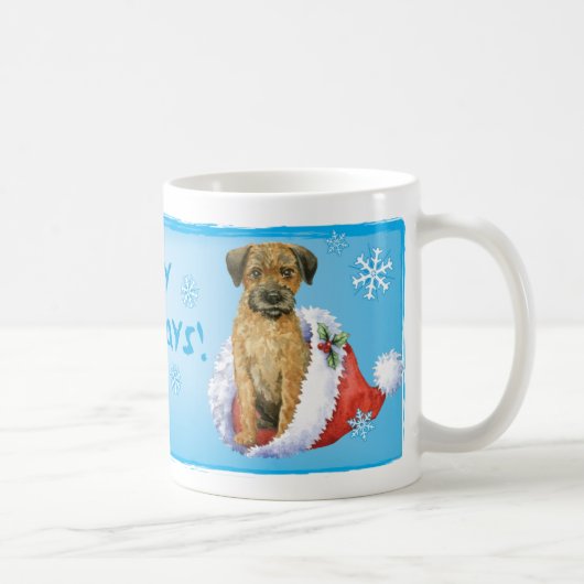 Happy Howliday Border Terrier Koffiemok (Rechts)