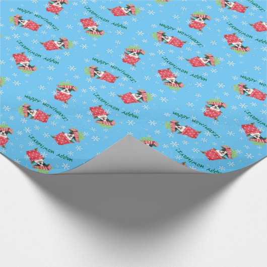 Happy Howliday Boston Cadeaupapier (Hoek)