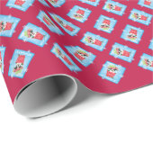 Happy Howliday Boston Terrier Cadeaupapier (Rol Hoek)