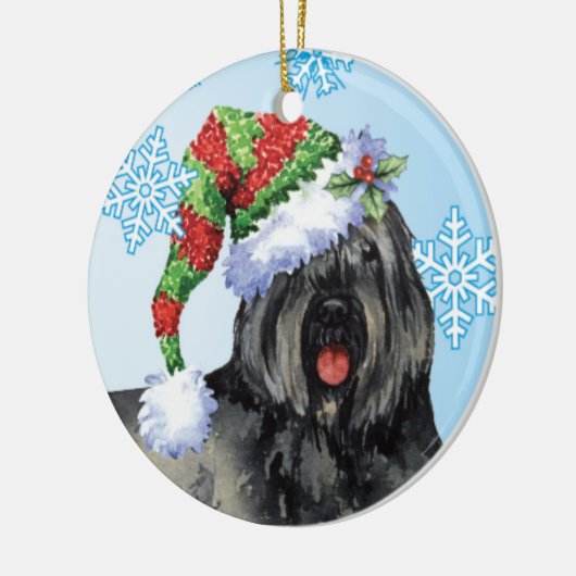 Happy Howliday Bouvier Keramisch Ornament (Links)