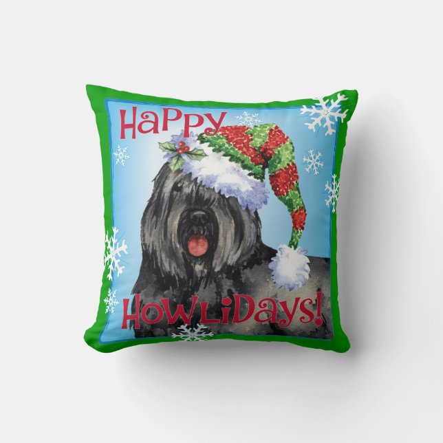 Happy Howliday Bouvier Kussen (Voorkant)