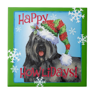 Happy Howliday Bouvier Tegeltje