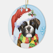 Happy Howliday Boxer Keramisch Ornament (Links)