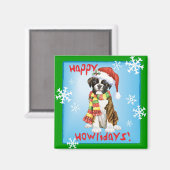 Happy Howliday Boxer Magneet (Voorkant / Achterkant)