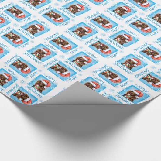 Happy Howliday Boykin Spaniel Cadeaupapier (Hoek)