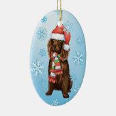 Happy Howliday Boykin Spaniel Keramisch Ornament (Rechts)