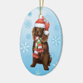 Happy Howliday Boykin Spaniel Keramisch Ornament (Links)