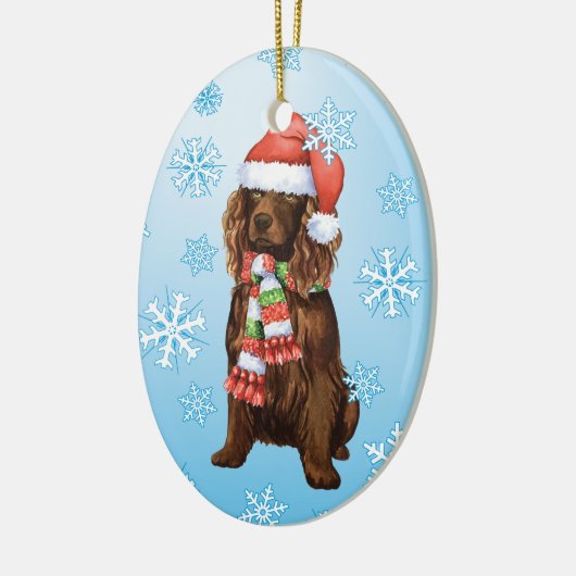 Happy Howliday Boykin Spaniel Keramisch Ornament (Links)