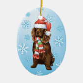 Happy Howliday Boykin Spaniel Keramisch Ornament (Voorkant)