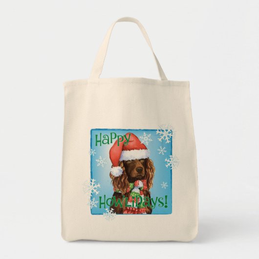 Happy Howliday Boykin Spaniel Tote Bag (Voorkant)