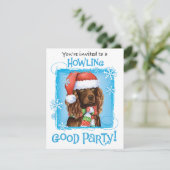 Happy Howliday Boykin Spaniel Uitnodiging (Staand voorkant)