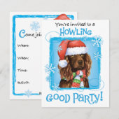 Happy Howliday Boykin Spaniel Uitnodiging (Voorkant / Achterkant)