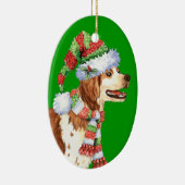 Happy Howliday Brittany Keramisch Ornament (Rechts)