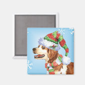 Happy Howliday Brittany Magneet (Voorkant / Achterkant)