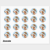 Happy Howliday Brittany Ronde Sticker (Vel)