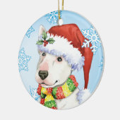 Happy Howliday Bull Terrier Keramisch Ornament (Links)
