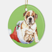 Happy Howliday Bulldog Keramisch Ornament (Links)
