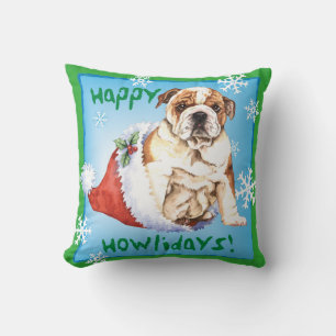 Happy Howliday Bulldog Kussen