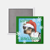 Happy Howliday Catahoula Magneet (Voorkant / Achterkant)