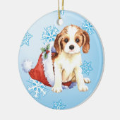 Happy Howliday Cavalier Keramisch Ornament (Links)