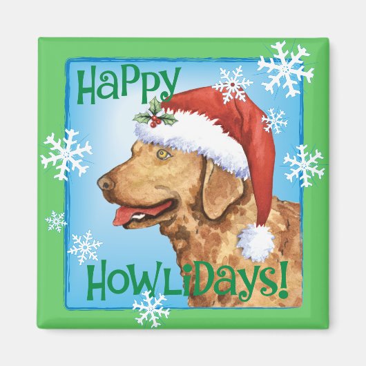 Happy Howliday Chessie Magneet (Voorkant)