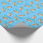 Happy Howliday Cocker Spaniel Cadeaupapier (Hoek)