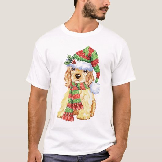 Happy Howliday Cocker Spaniel T-shirt (Voorkant)