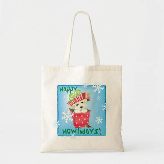 Happy Howliday Coton Tote Bag (Voorkant)