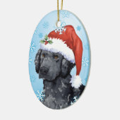 Happy Howliday Curly-Coated Retriever Keramisch Ornament (Links)