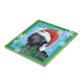 Happy Howliday Curly-Coated Retriever Tegeltje (Zijkant)