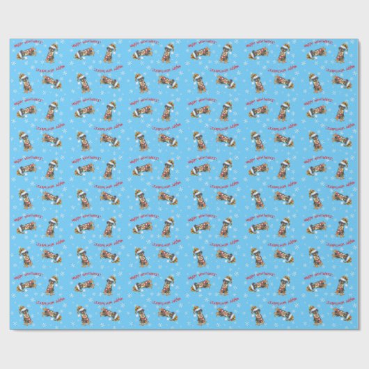 Happy Howliday Doberman Cadeaupapier (Vlak)