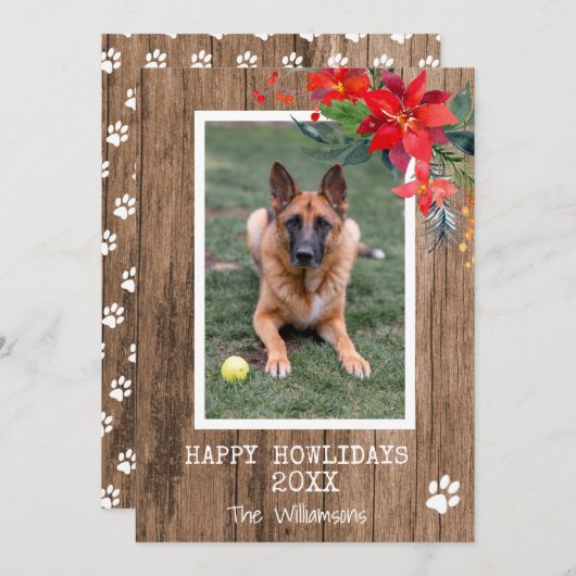 Happy Howliday Dog Foto (Voorkant / Achterkant)