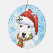 Happy Howliday Dogo Keramisch Ornament (Links)