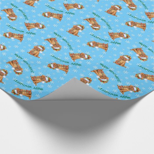 Happy Howliday Dogue Cadeaupapier (Hoek)