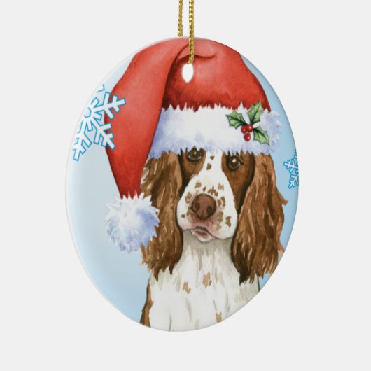 Happy Howliday English Springer Spaniel Keramisch Ornament (Rechts)