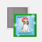 Happy Howliday English Springer Spaniel Magneet (Voorkant / Achterkant)