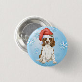 Happy Howliday English Springer Spaniel Ronde Button 3,2 Cm (Voorkant /achterkant)