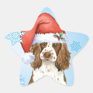 Happy Howliday English Springer Spaniel Ster Sticker