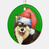Happy Howliday Finse Lapphund Keramisch Ornament (Links)