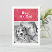 Happy Howliday-fotokaart Feestdagenkaart (Staand voorkant)