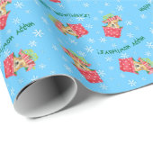 Happy Howliday French Bulldog Cadeaupapier (Rol Hoek)