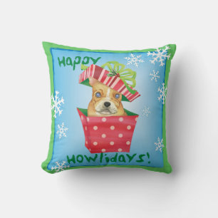 Happy Howliday French Bulldog Kussen