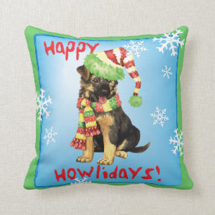 Happy Howliday German Shepherd Kussen